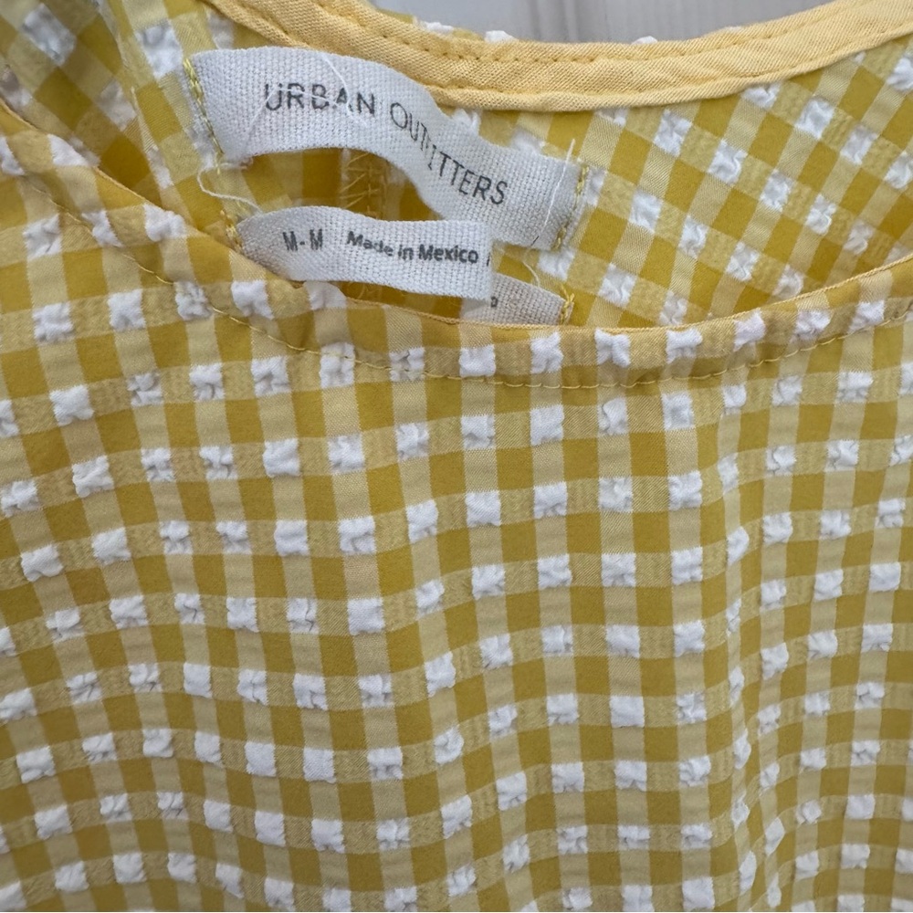 Urban Outfitters Mini Dress Yellow Gingham - Picture 9 of 9